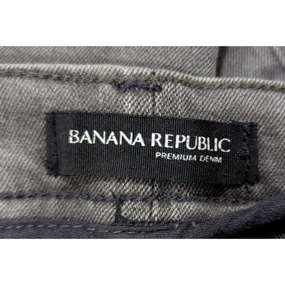 Banana Republic men sz 31/30 Skinny Jeans gray button fly stretchy 1037 - Picture 6 of 8